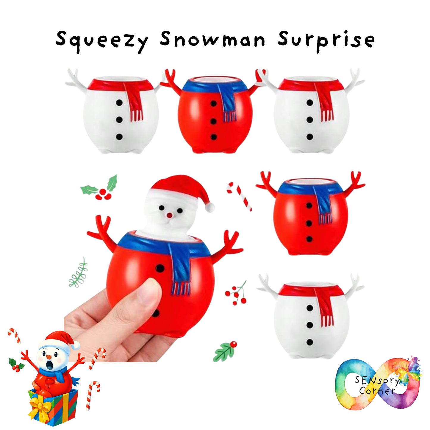 Squeezy Snowman Pop Up Surprise