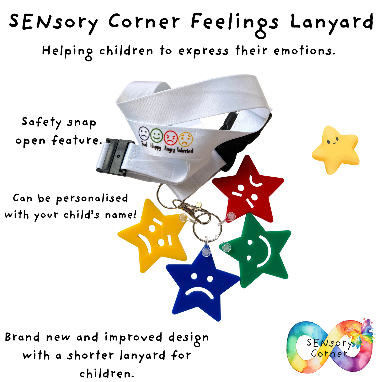 Personalised Feelings Lanyard