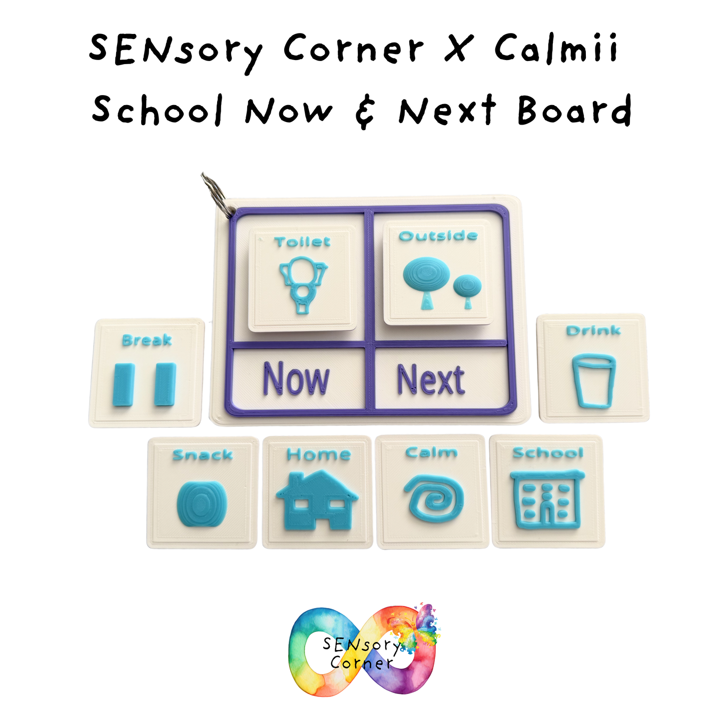 SENsory Corner X Calmii School Now & Next board