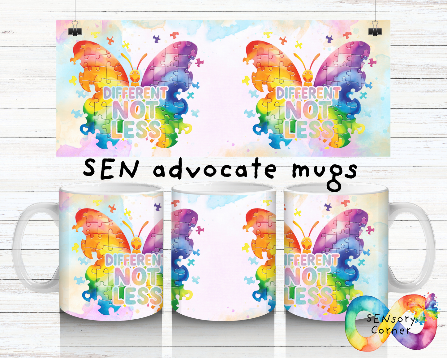 Different Not Less SEN Advocate Mug