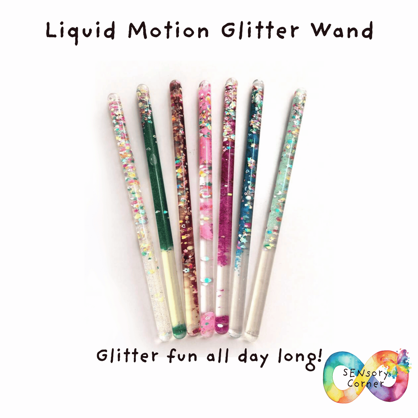 Large Liquid Motion Glitter Wand