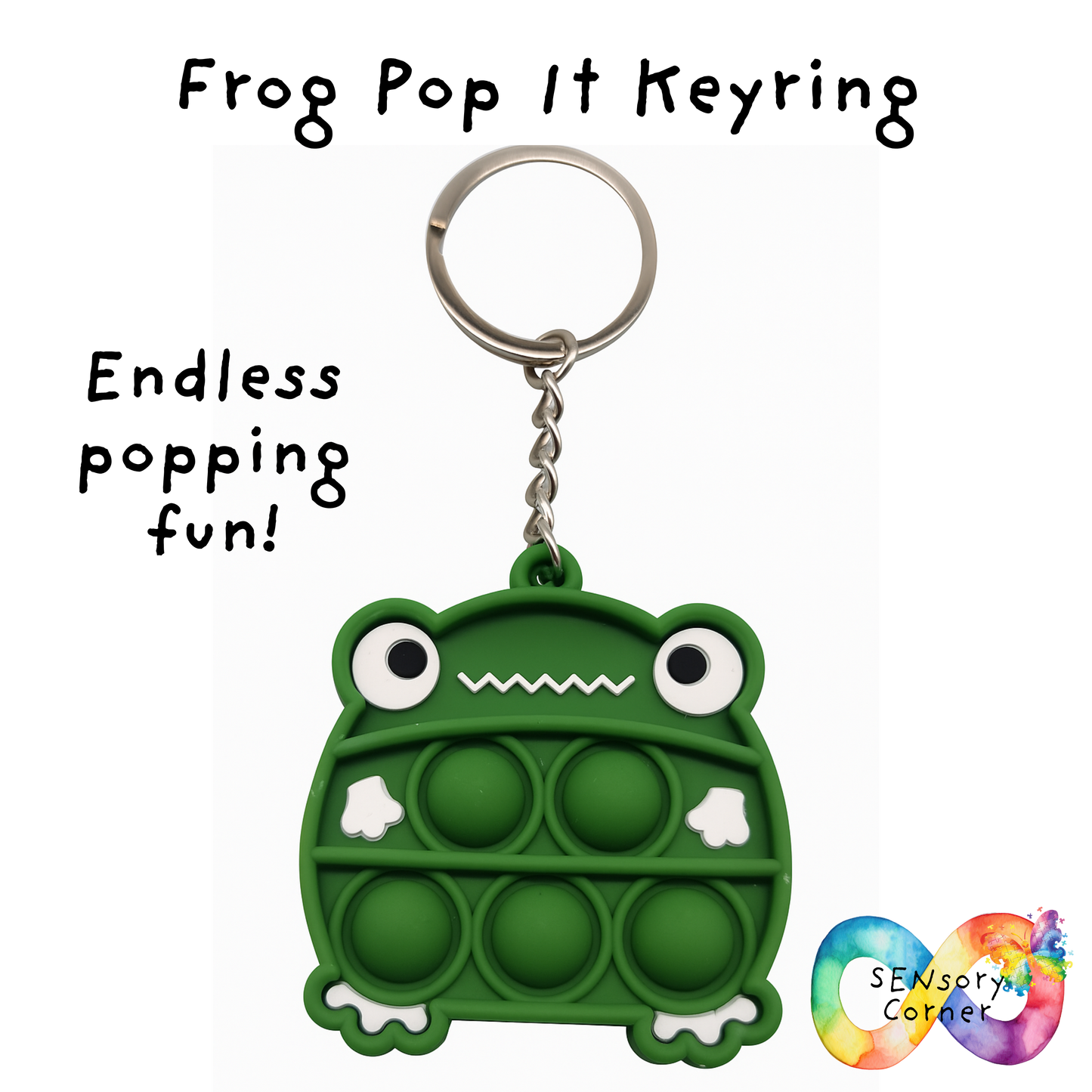 Frog Pop It Keyring