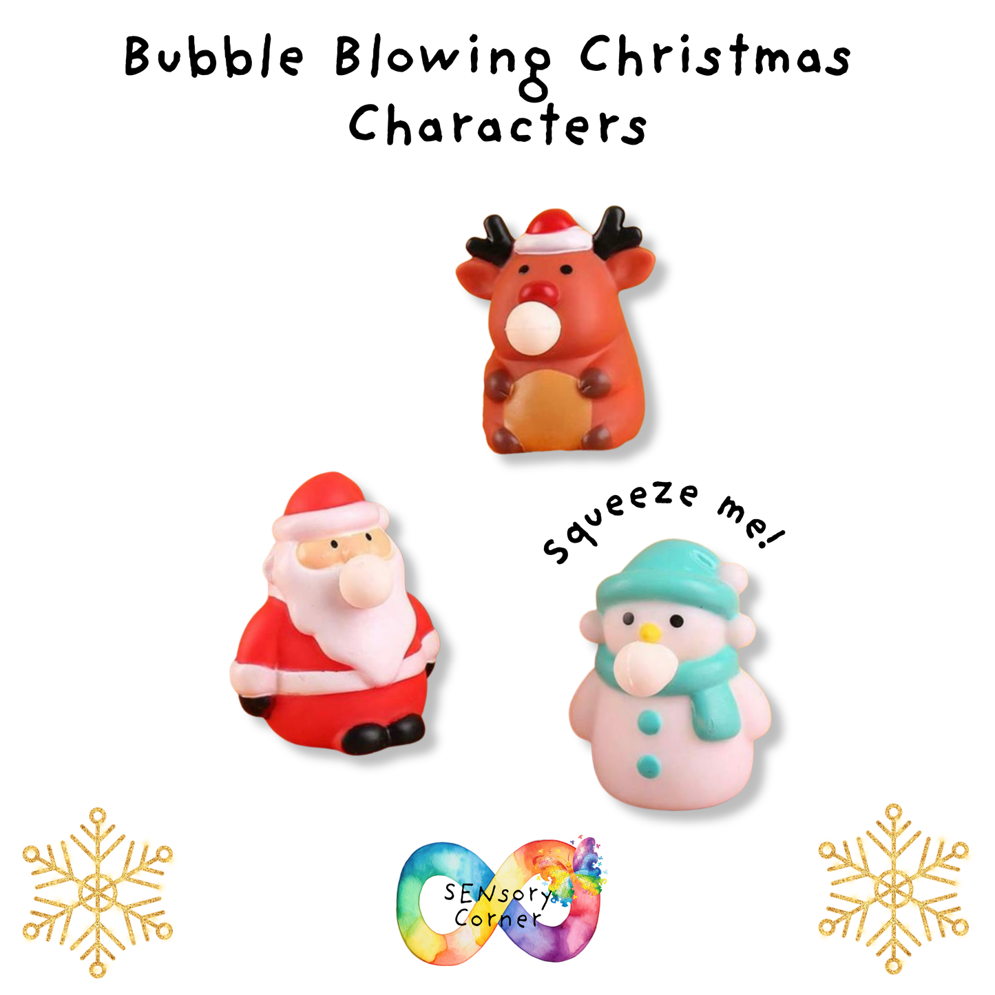 Bubble Blowing Christmas Characters