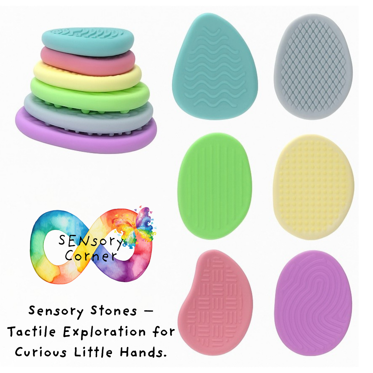 Set of 6 Sensory Stones