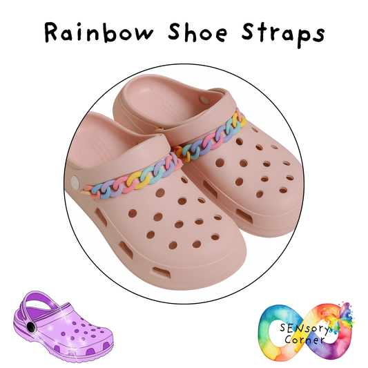 Pair Of Rainbow Shoe Straps