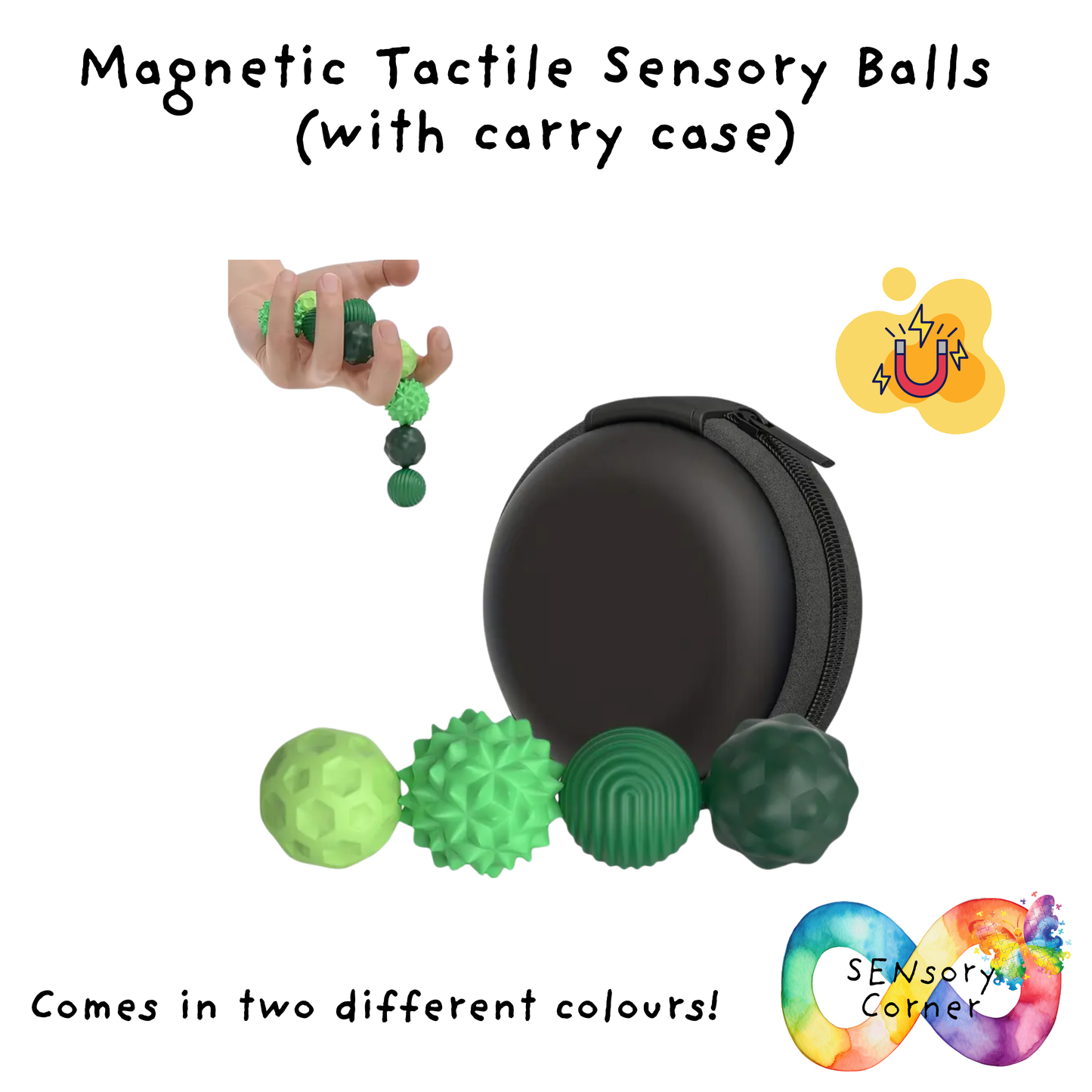 Magnetic Tactile Sensory Balls (with carry case)
