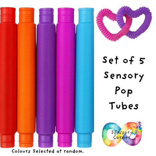 Set Of 5 Sensory Pop Tubes