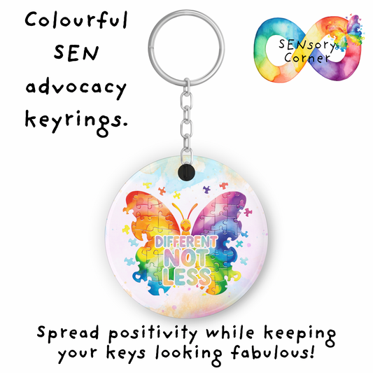Different Not Less SEN Advocate Keyrings