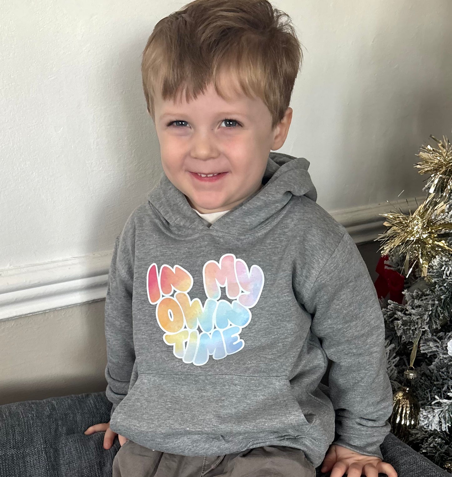 SENsory Corner Kids Rainbow In My Own Time Hoodie