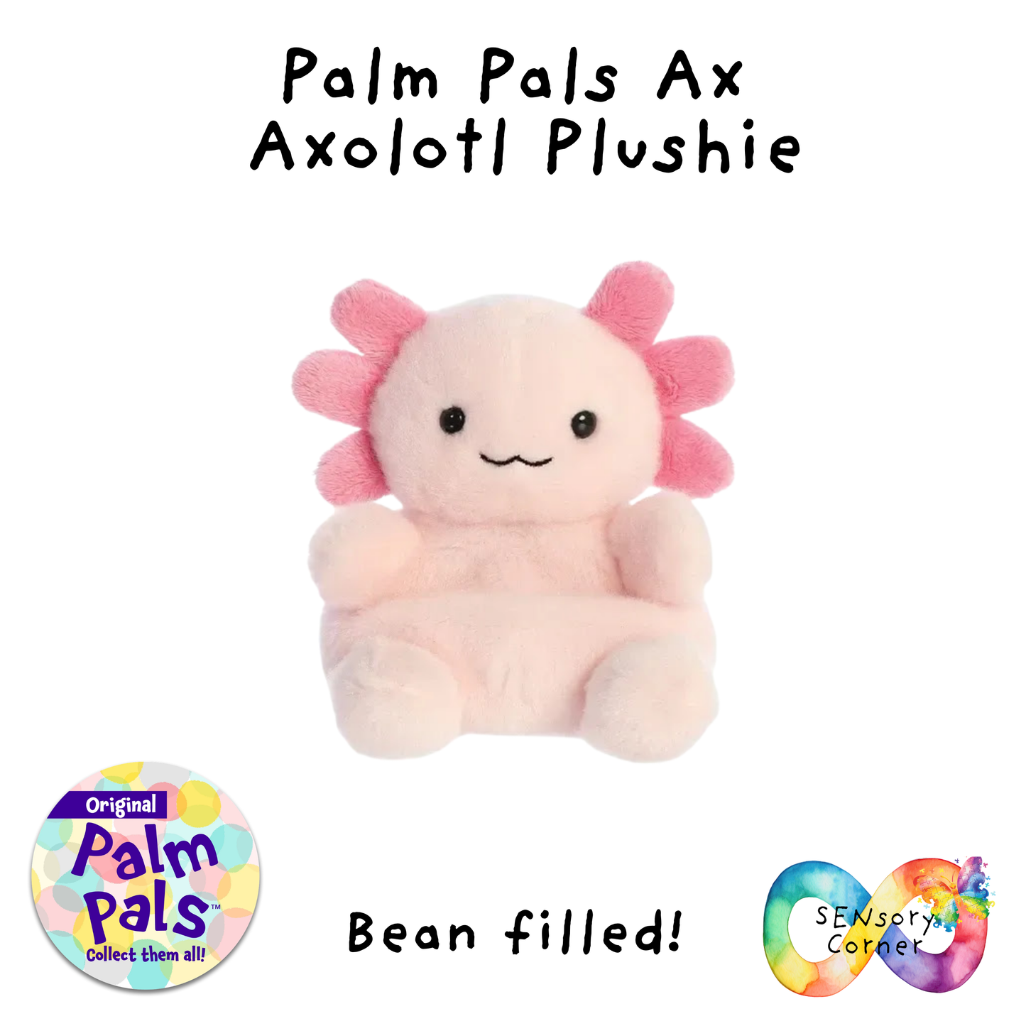 Palm Pals Ax Axolotl Plushie