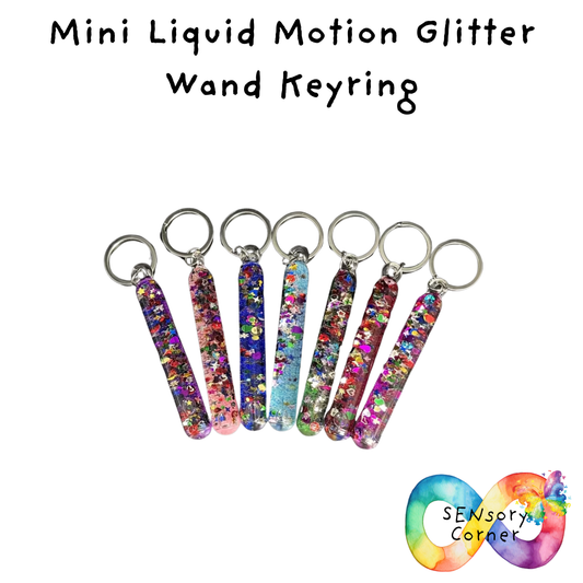 Mini Liquid Motion Glitter Wand Keyring