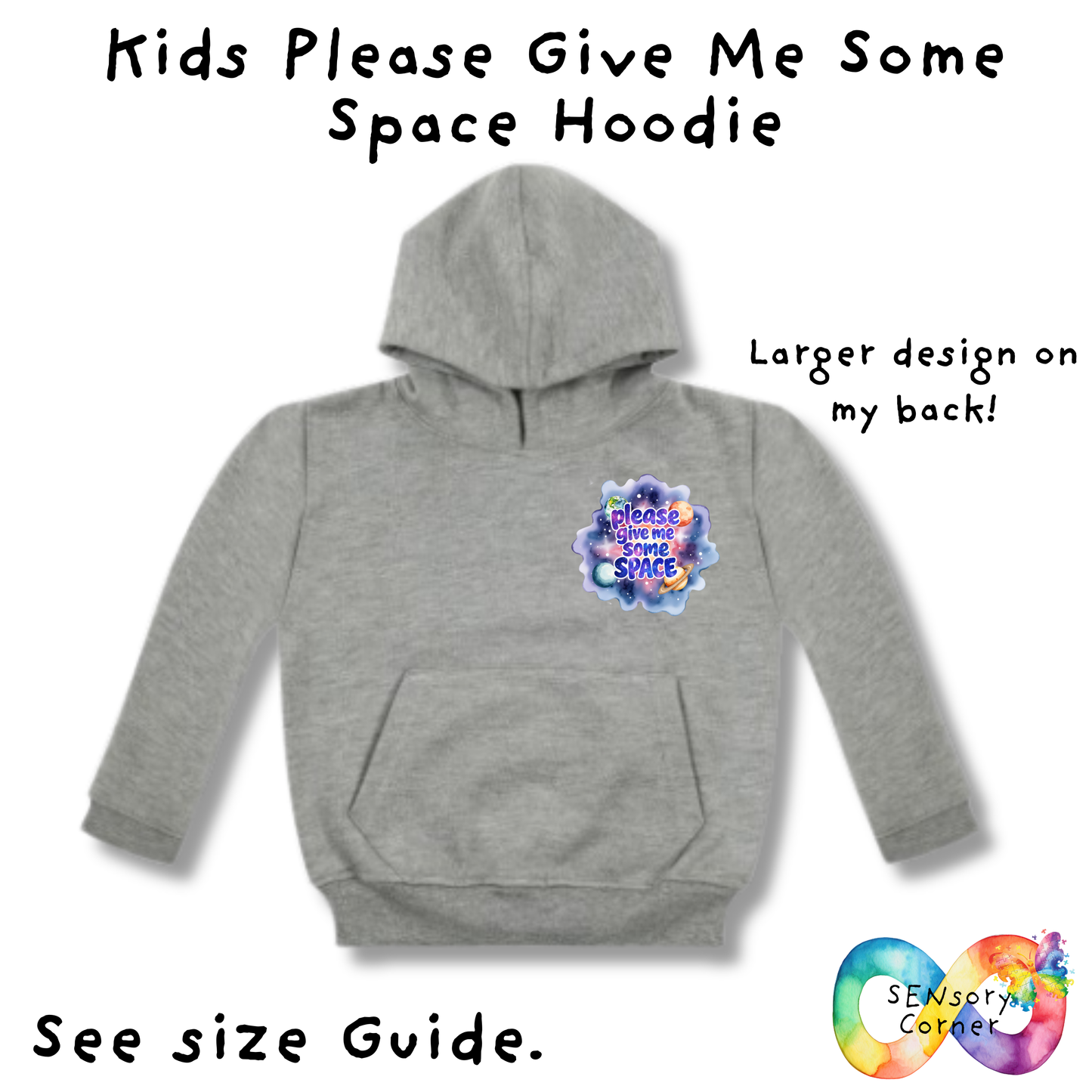 SENsory Corner Kids Give Me Some Space Hoodie