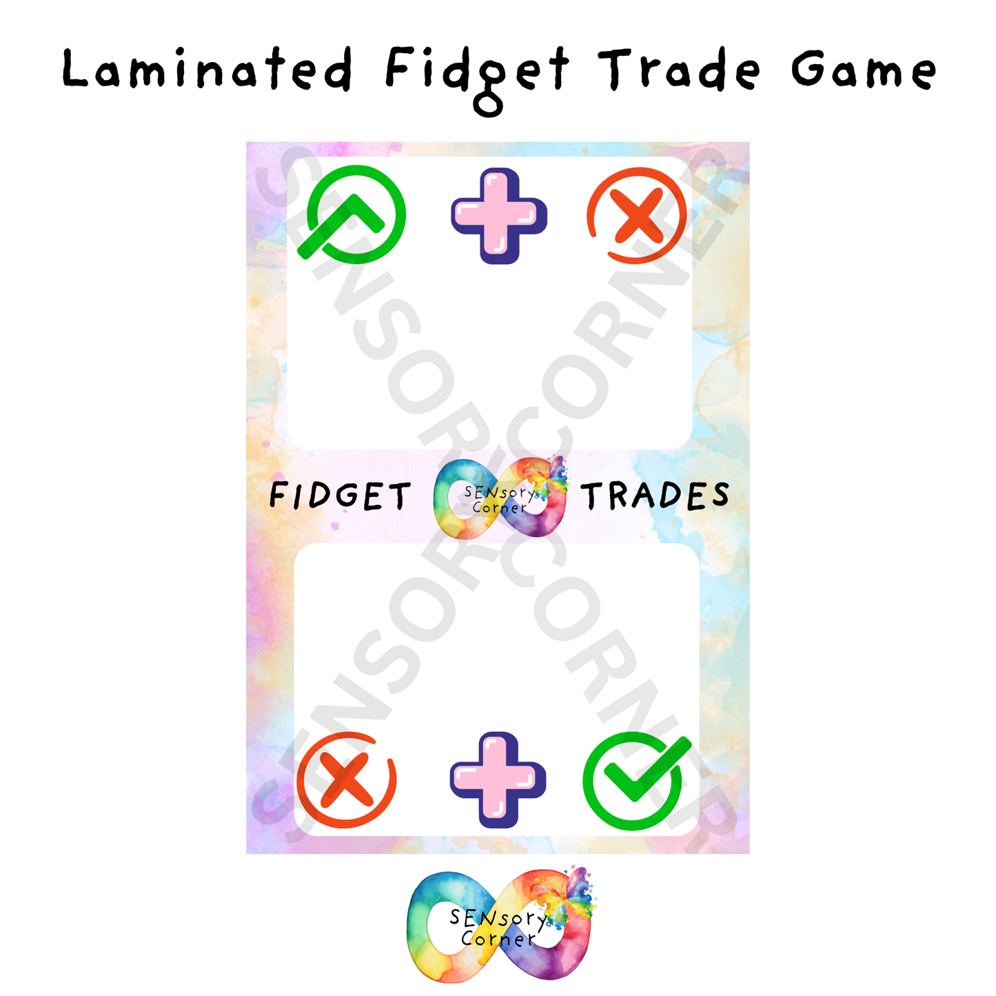 Laminated Fidget Trade Game