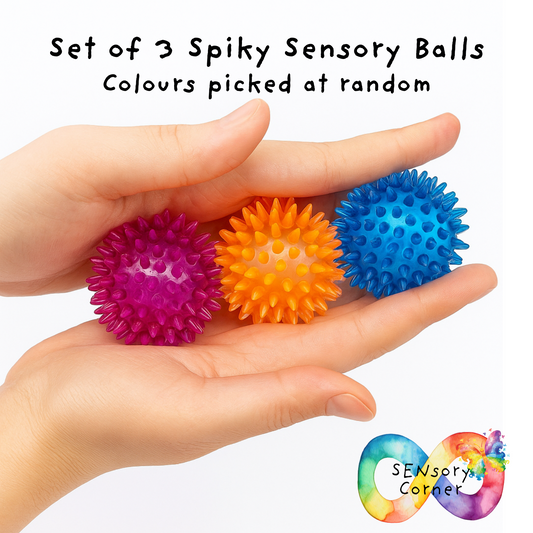 Set of 3 Small Spiky Sensory Balls