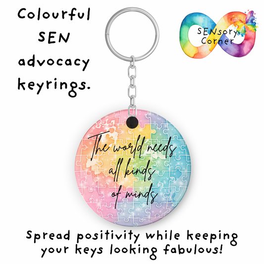 The World Needs All Kinds Of Minds SEN Advocate Keyrings
