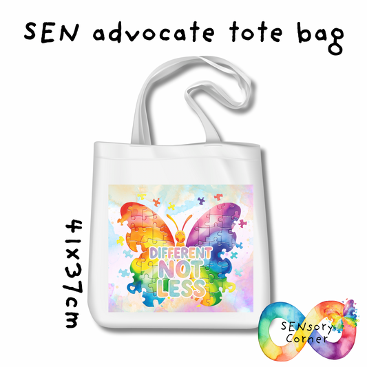 Different Not Less SEN Advocate Tote bag