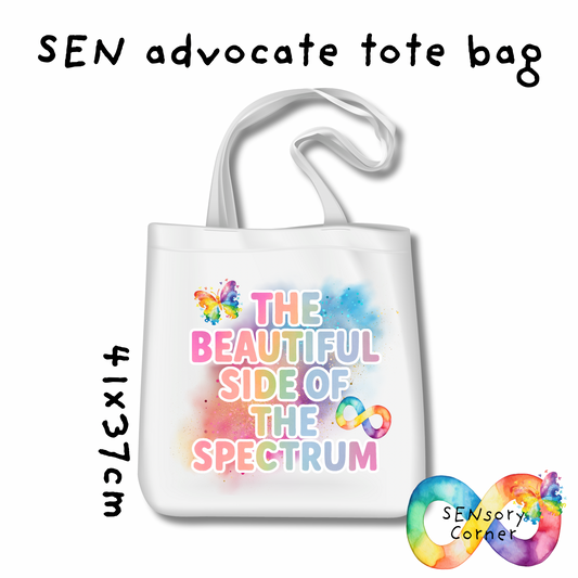 The Beautiful Side Of The Spectrum SEN Advocate Tote bag