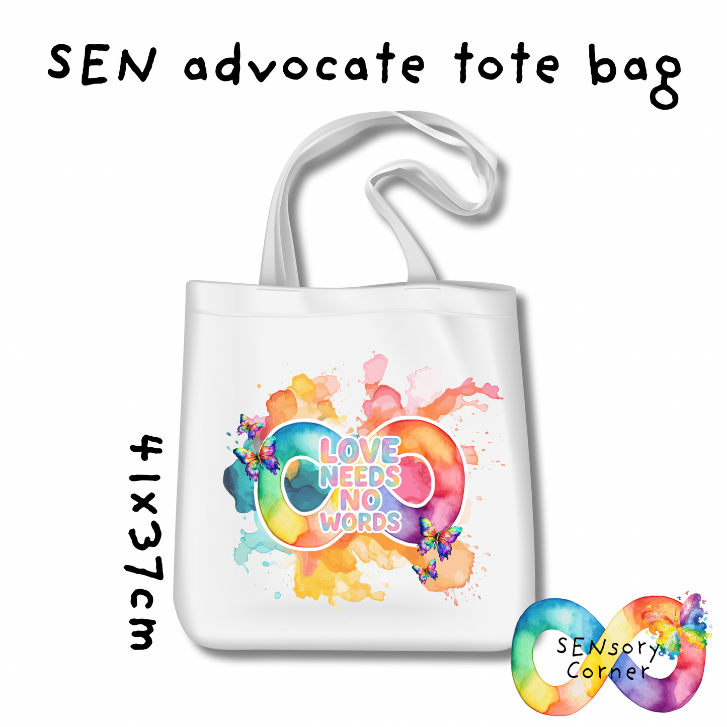 Love Needs No Words SEN Advocate Tote bag