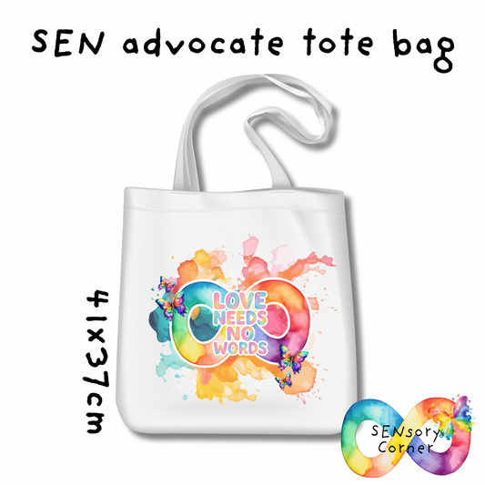 Love Needs No Words SEN Advocate Tote bag