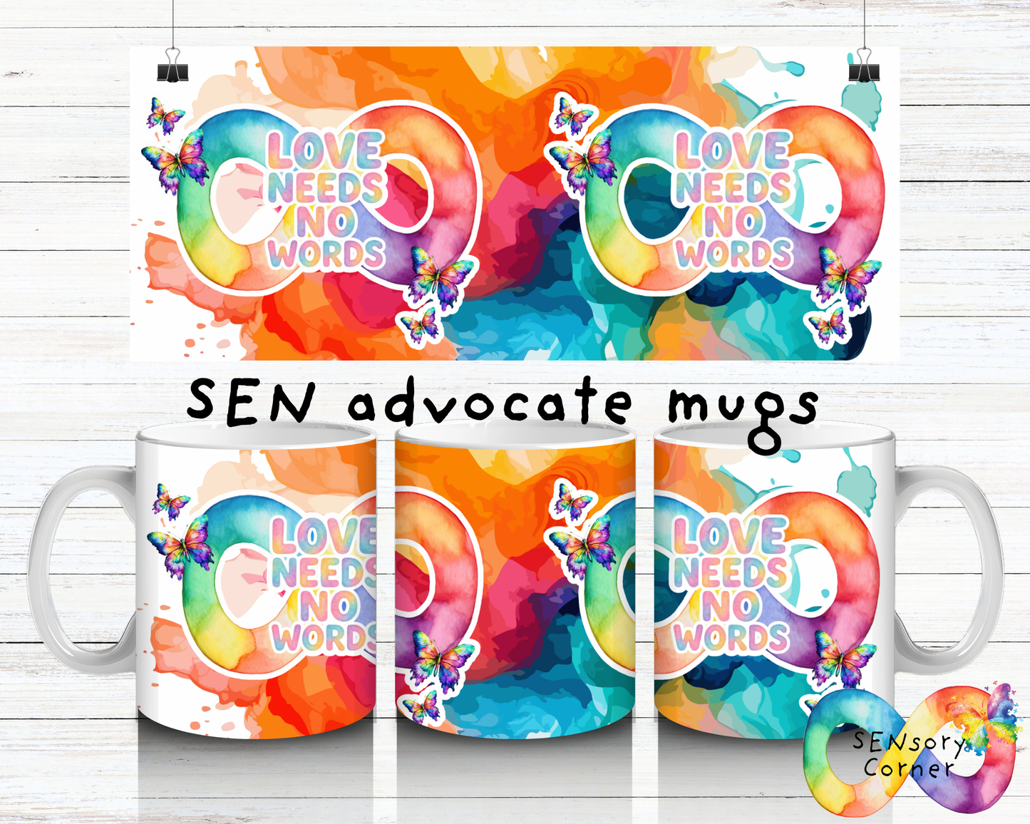 Love Needs No Words SEN Advocate Mug