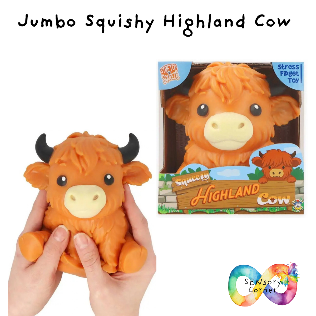 Jumbo Highland Cow Squishy