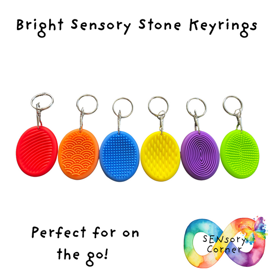 Bright Sensory Stone Keyring