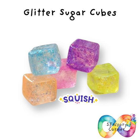Squishy Glitter Cube